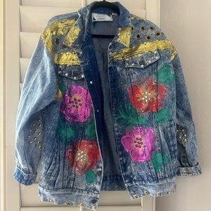 Vintage painted denim jacket